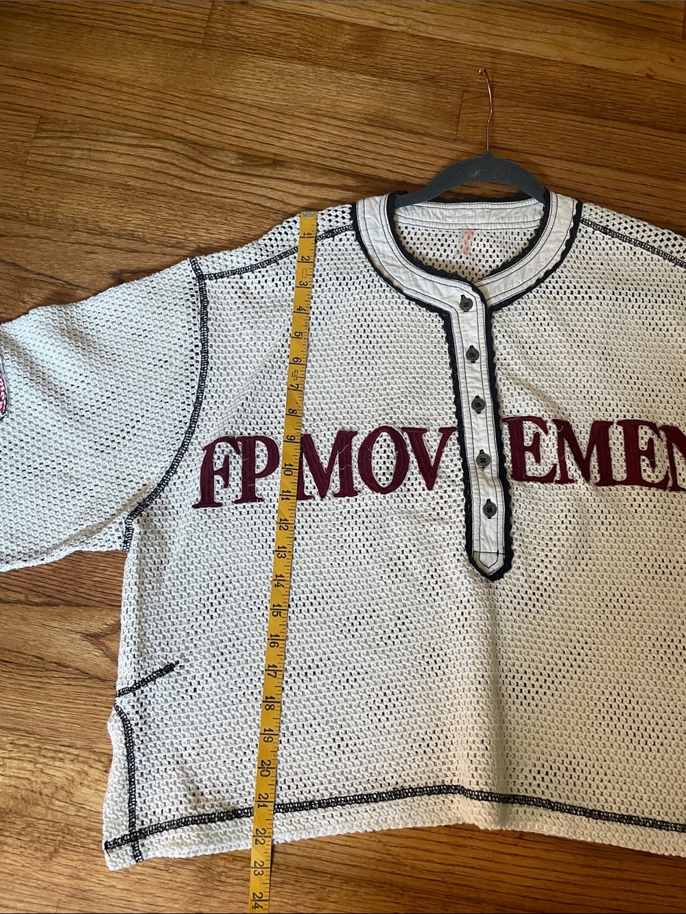 FP Movement by Free People Camp Out Tee with Burgundy Chest Logo - Picture 9 of 12